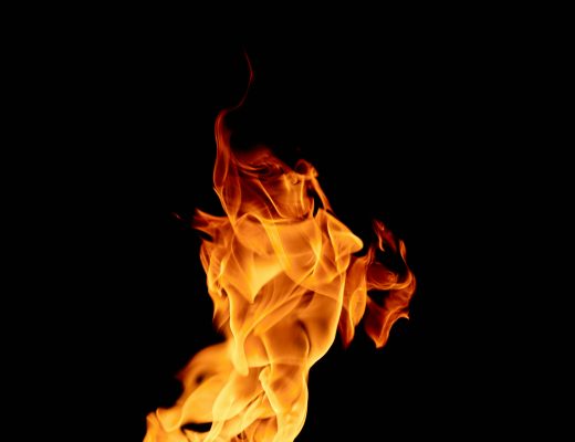 Flames on a black background